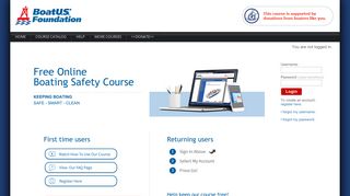 
                            1. Boat US Foundation eLearning Center - Login - Online Boating Safety Course Portal