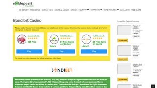 
                            5. Bondibet Casino - No Deposit Bonus - Bondi Casino Portal