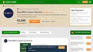
                            3. BondiBet Casino Review 2020 - Get 25 Free Spins No ... - Bondi Casino Portal