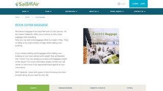 Book Extra Baggage | Manage Booking | SalamAir - Salam Air Agent Login