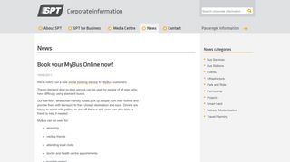 Book your MyBus Online now! | SPT | Corporate Information ... - Spt Mybus Portal