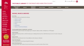 Books, Music & Movies - Public Library of Cincinnati - Cincinnati Library Portal