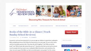 
                            3. Books of the Bible At-a-Glance { Teach Sunday School Reviews} - Teachsundayschool Com Sign In