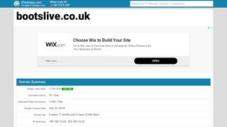 
                            6. ▷ bootslive.co.uk Website statistics and traffic analysis ... - Bootslive Login
