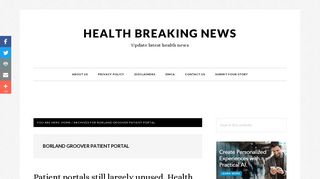 
                            7. Borland groover patient portal – Tag – Health Breaking News - Borland Groover Patient Portal Portal