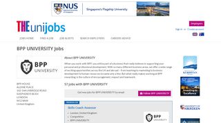 
                            9. BPP UNIVERSITY Jobs | THEunijobs - Times Higher Education - Bpp Online Learning Environment Portal