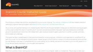 
                            5. BrainHQ Course Instructor Guide - BrainHQ from Posit Science - Brainhq Portal