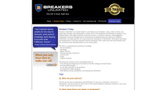 
Breakers Today - FAQ - Breakers Unlimited  
