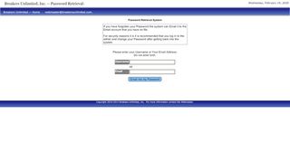 
Breakers Unlimited, Inc. -- Password Retrieval  
