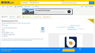
                            8. Breakeryard.Com - Car Accessories And Parts in Ilford IG1 2JJ ... - Breakeryard Com Sign In