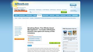 
                            4. Breaking News: Five Winds Asset Management - no funds ... - Five Winds Asset Management Login