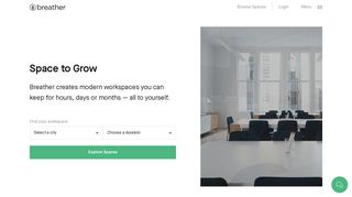 Breather: Unique Meeting Rooms, Hourly Offices & Workspaces - Private Office Portal