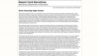 
                            5. Brick Township High School - Report Card Narratives - Brick Township High School Parent Portal