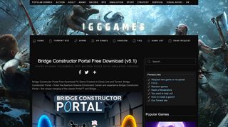 
                            5. Bridge Constructor Portal Free Download (v1.4) « IGGGAMES - Igg Games Portal