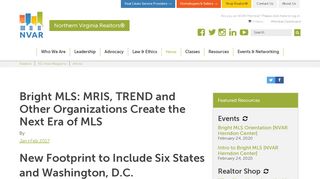 
                            4. Bright MLS: MRIS, TREND and Other Organizations Create ... - Www Matrix Mris Com Portal