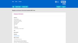 
                            7. Brighton and Sussex University Hospitals NHS Trust - NHS Jobs - Bsuh Email Portal
