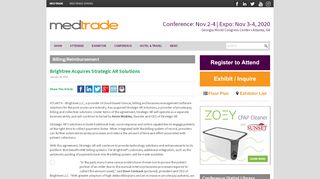 
Brightree Acquires Strategic AR Solutions | Medtrade
