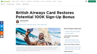 
British Airways Card Restores Potential 100K Sign-Up Bonus ...  
