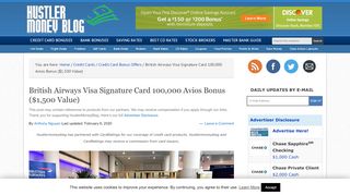 
British Airways Visa Signature Card 100,000 Avios Bonus ...  
