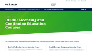 
                            4. British Columbia licensing courses | UBC Sauder School of ... - Www Sauder Ubc Ca Portal