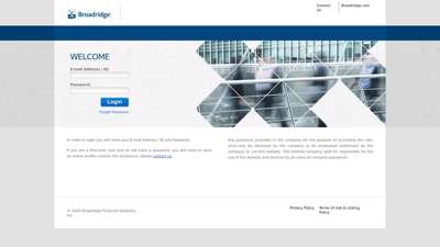 
                            6. Broadridge Financial Solutions - Universal Portal :: Logon
