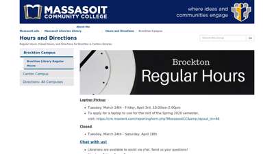 Brockton Campus - Hours and Directions - Massasoit ...