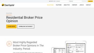 
                            1. Broker Price Opinion - Clear Capital - Residential BPO