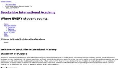 
                            2. Brookshire International Academy – Where EVERY student counts.