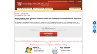 
Browser Up-To-Date - Canandaigua National Bank & Trust  
