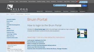 Bruin Portal | Kellogg Community College - Kcc Student Portal