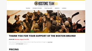 
                            7. Bruins Season Tickets - TD Garden - Bruins Season Ticket Holder Portal