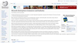 
                            9. Brussels Enterprises Commerce and Industry - Wikipedia - Beci Portal