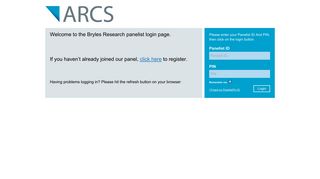 
                            1. Bryles Research panelist login - Bryles Research Panelist Portal