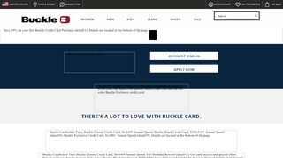 
Buckle Credit Card Information | Buckle  

