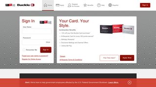 
Buckle Credit Card - Manage your account - Comenity  
