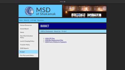
                            5. Budget - MSD of Shakamak