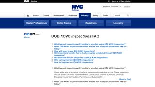 
                            6. Buildings - DOB NOW: Inspections FAQs - NYC.gov - Dob Inspection Ready Portal