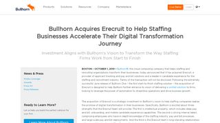 
                            8. Bullhorn Acquires Erecruit to Help Staffing Businesses ... - Erecruit Advanced Resources Login