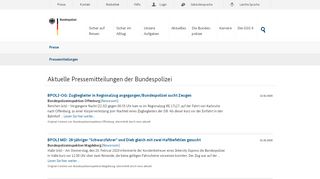 
                            8. Bundespolizei - Pressemitteilungen - Polizei Presse Portal