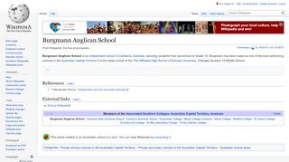 
                            8. Burgmann Anglican School - Wikipedia - Burgmann Anglican School Portal