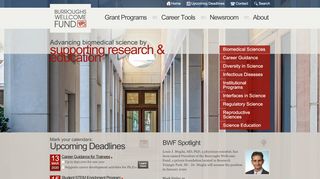 
                            8. Burroughs Wellcome Fund: Home - Wellcome Trust Application Portal