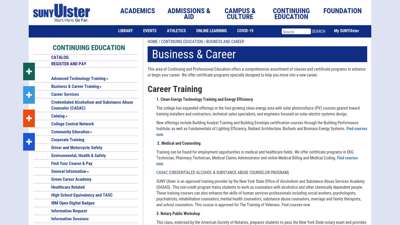 Business & Career Training - SUNY Ulster