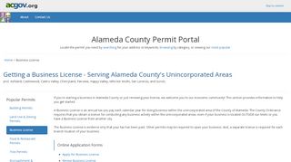 
                            6. Business License - Alameda County Permit Portal - ACGOV.org - City Of Alameda Permit Portal