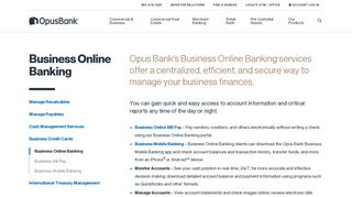 
                            3. Business Online Banking - Business Banking Services - Opus ... - Opus Bank Personal Online Banking Portal