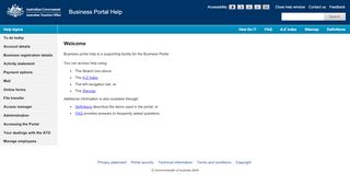 
                            4. Business Portal Help | Home - Ato - Welcome Business Portal