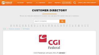 
Business Software used by CGI Federal - FeaturedCustomers  
