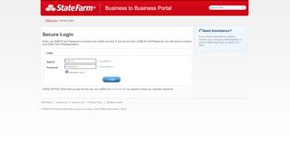 
                            2. Business to Business Portal - Secure Login - State Farm Secure Messaging Center Portal