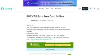 
                            1. BUX CAP Earn Free Cash Online — Steemit - Www Buxcap Com Portal