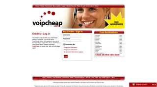 
                            7. Buy credits / Login - VoipCheap - Cheapbuzzer Portal