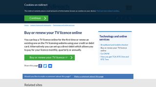 
Buy or renew your TV licence online | nidirect  
